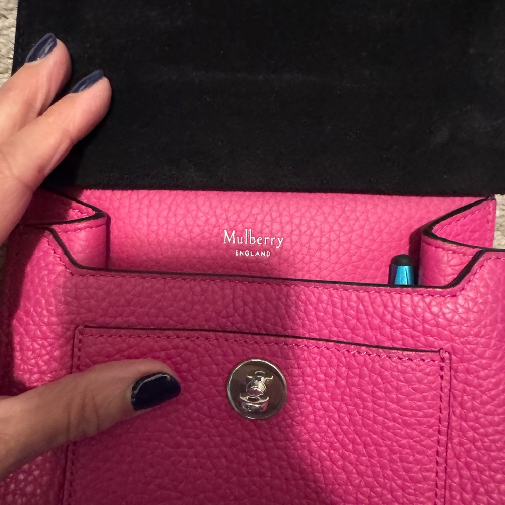 Mulberry Pink Crossbody Bag with Black Strap - Picture 3 of 8